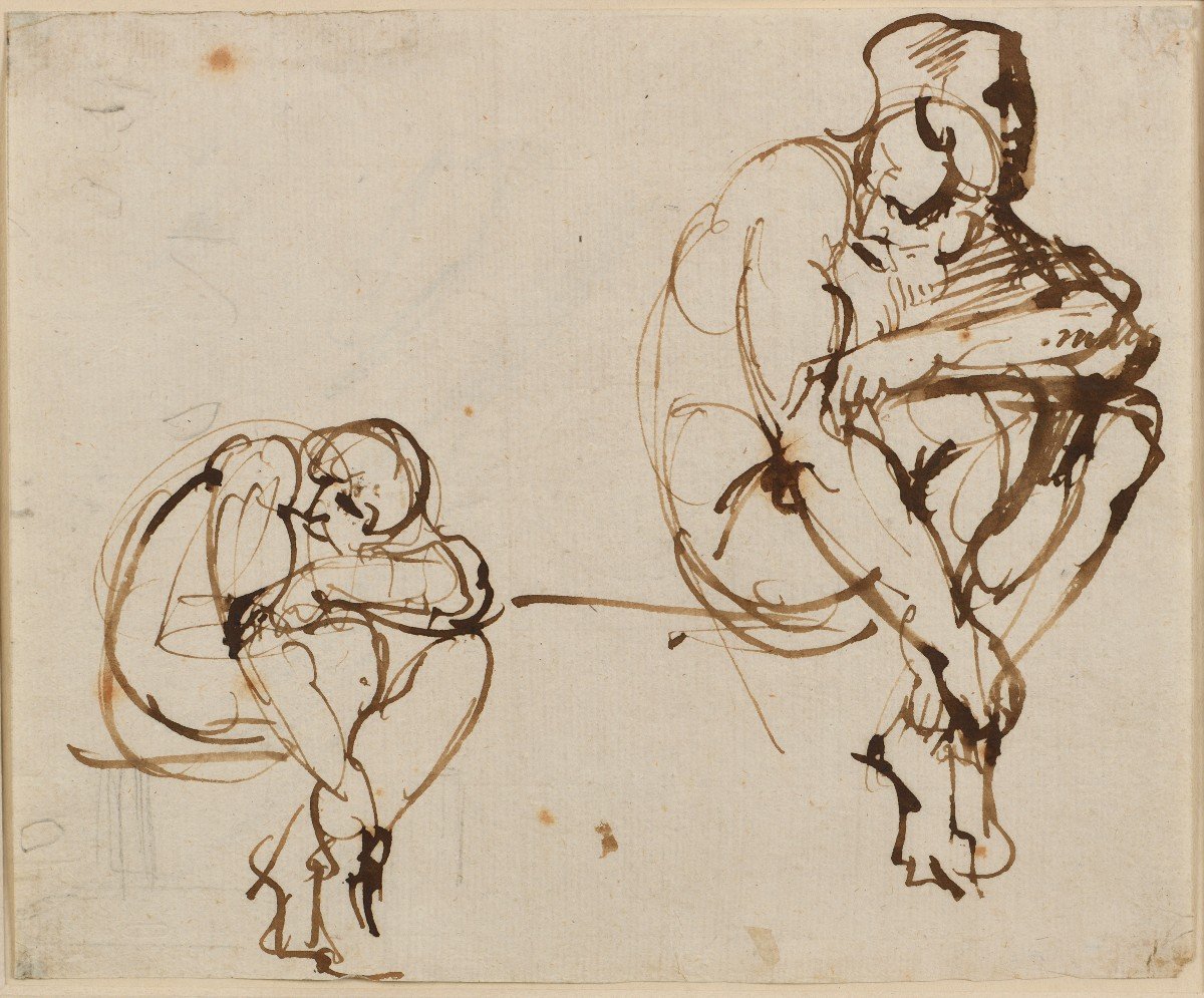 Giuseppe Bossi (1777-1815) - Studies Of Seated Figures