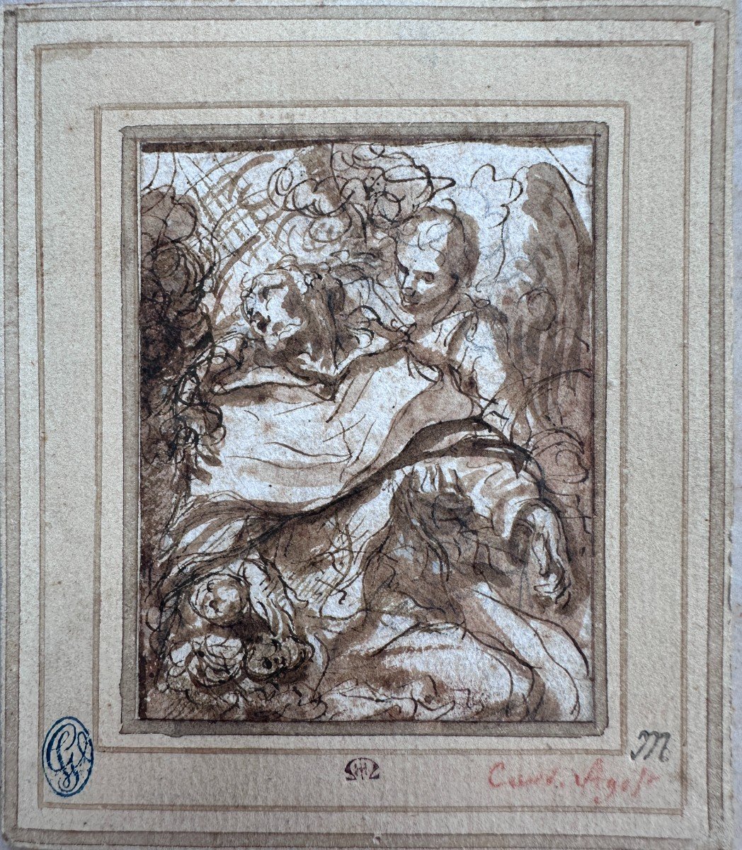 Salvator Rosa (naples 1615 - Rome 1673) Saint François d'Assise En Extase-photo-1