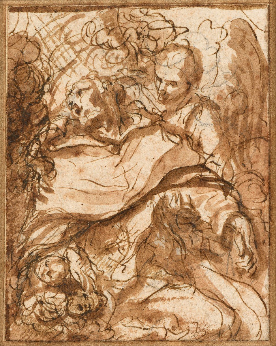 Salvator Rosa (naples 1615 - Rome 1673) Saint François d'Assise En Extase