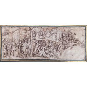 Italian School From The 16th Century (pirro Ligorio (1513-1583)?) - Scene From Trajan's Column