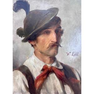 Attribué à Wilhelm Leibl (1844-1900) - Portrait D’un Jeune Garçon Portant Un Chapeau 