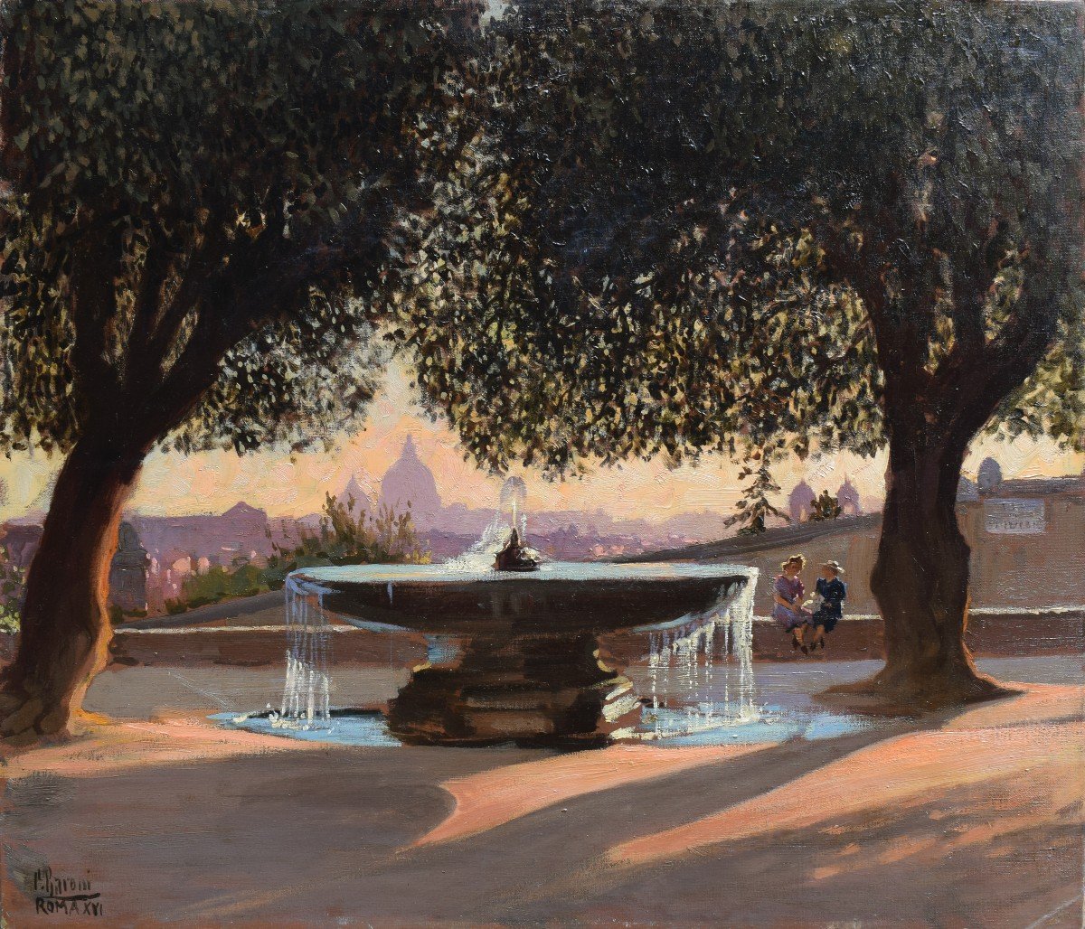 Paolo Pietro Baroni (1871 – 1938), La Fontaine Aux Boulets De Canon De Trinità Dei Monti