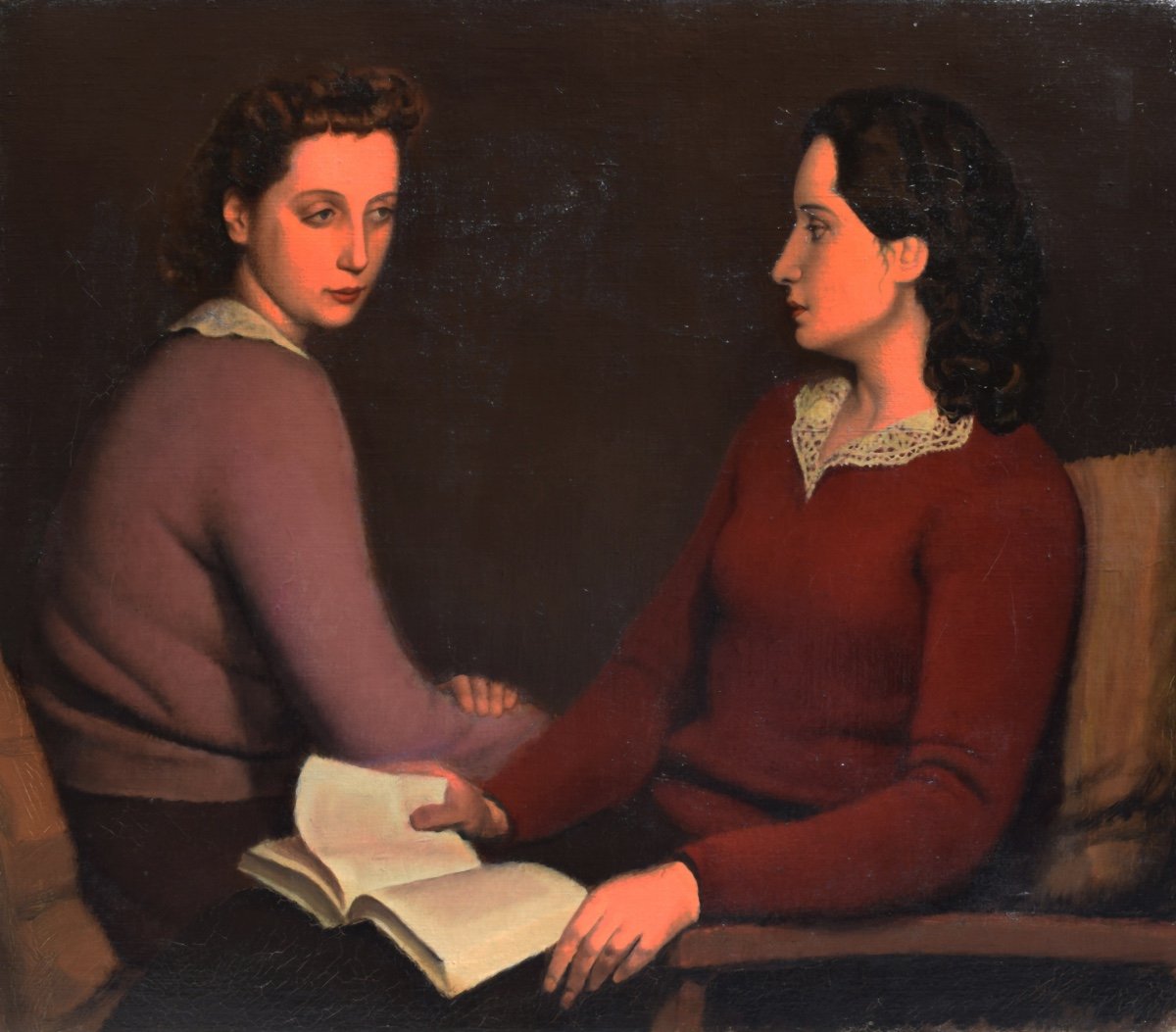 Nino Muratori ( Forlì 1901 – Santarcangelo Di Romagna 1985), reading or the Sisters (1930)