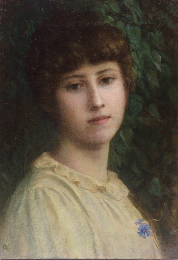 Napoléon Parisani (camerino 1853 – Rome 1932), Portrait De Carlotta Parisani