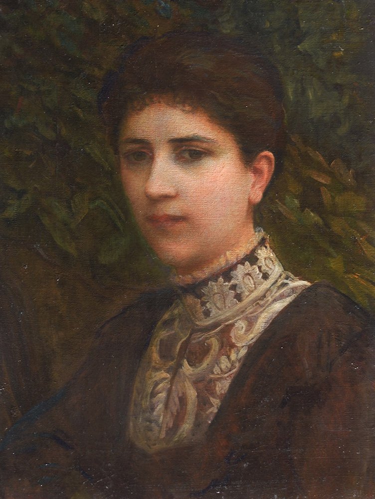 Napoleone Parisani (camerino 1853 – Rome 1932), Portrait Of A Lady