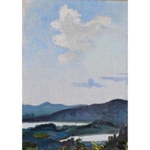 Renato Guttuso (bagheria 1911 – Rome 1987), lakes Of Varese (1964)