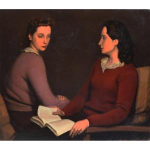 Nino Muratori ( Forlì 1901 – Santarcangelo Di Romagna 1985), reading or the Sisters (1930)