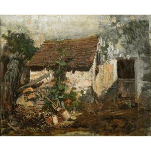 Giuseppe Palizzi (Lanciano 1812 – Paris 1888), Cabane de Fontainebleau