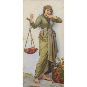 Walter Maclaren (actif à Capri 1869-1883), Fille Aux Fruits à Capri