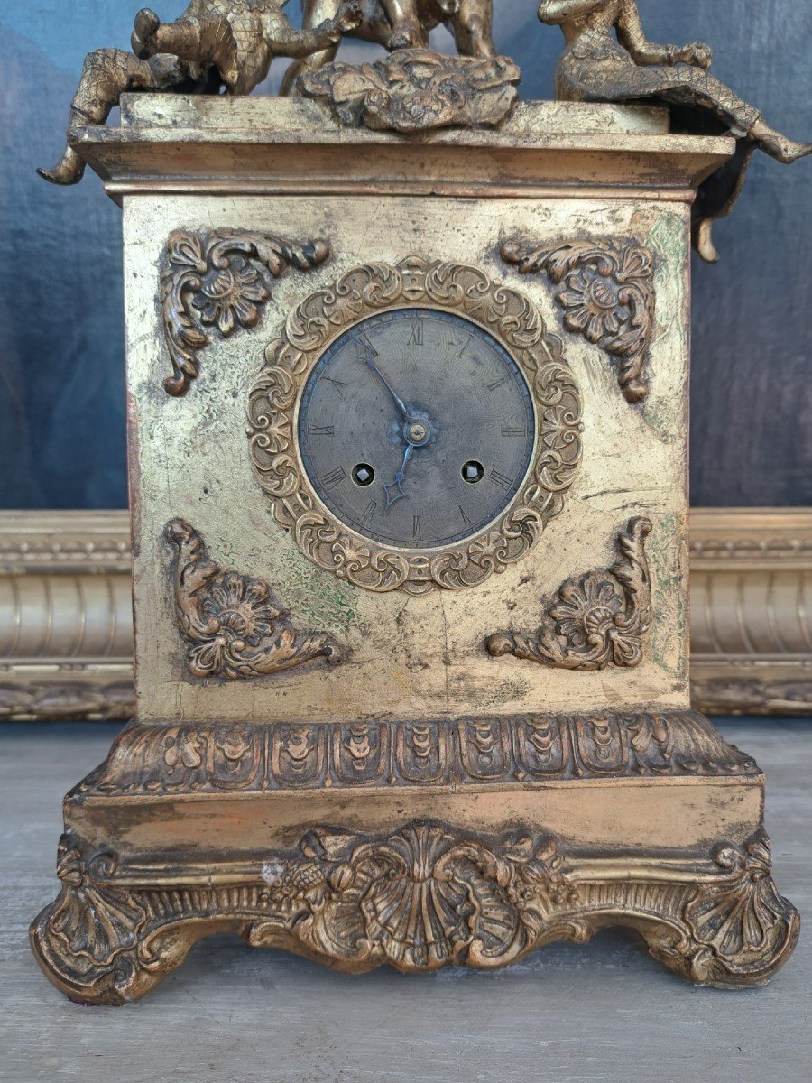 Clock In Gilded Bronze '800-photo-3