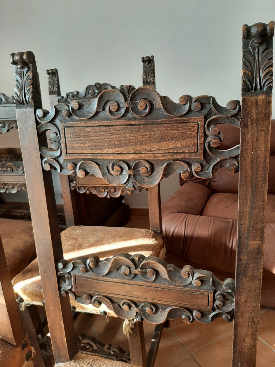 Group Of 12 Neo-renaissance Chairs '800-photo-2