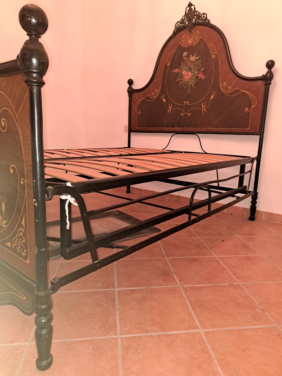 Bed In Painted Iron '800-photo-4