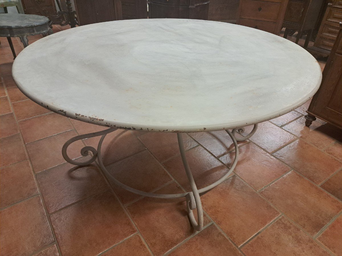 Grande Table Ronde En Fer -photo-3