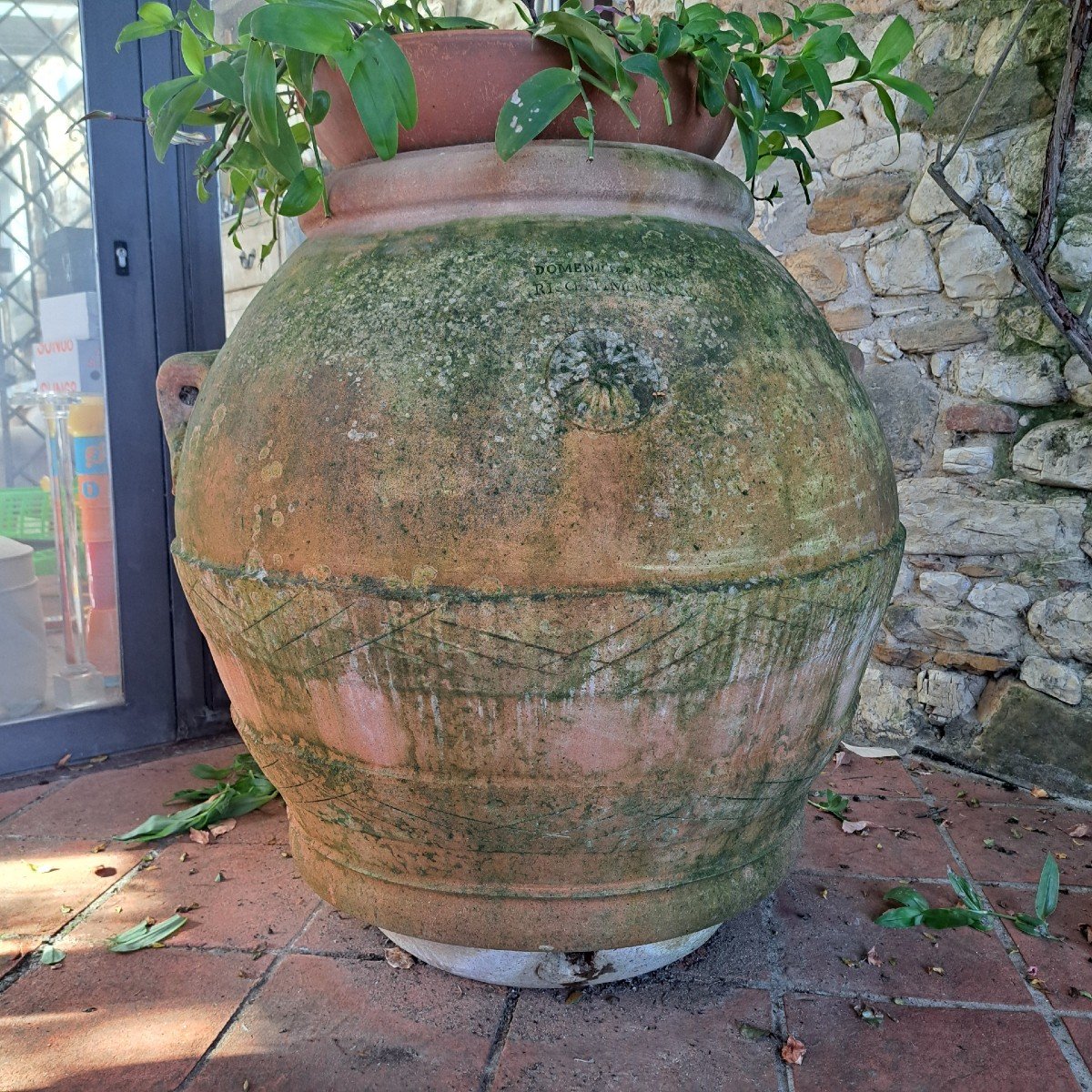 Ancien Grand Pot En Terre Cuite Impruneta