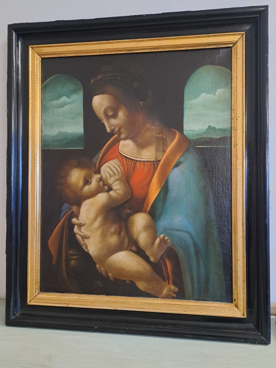 Madonna Litta, Oil On Canvas Of The Nineteenth Century.-photo-8