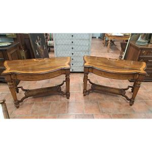 ​​​​​​​pair Of Large Consoles Moves Lombardy Nineteenth Century