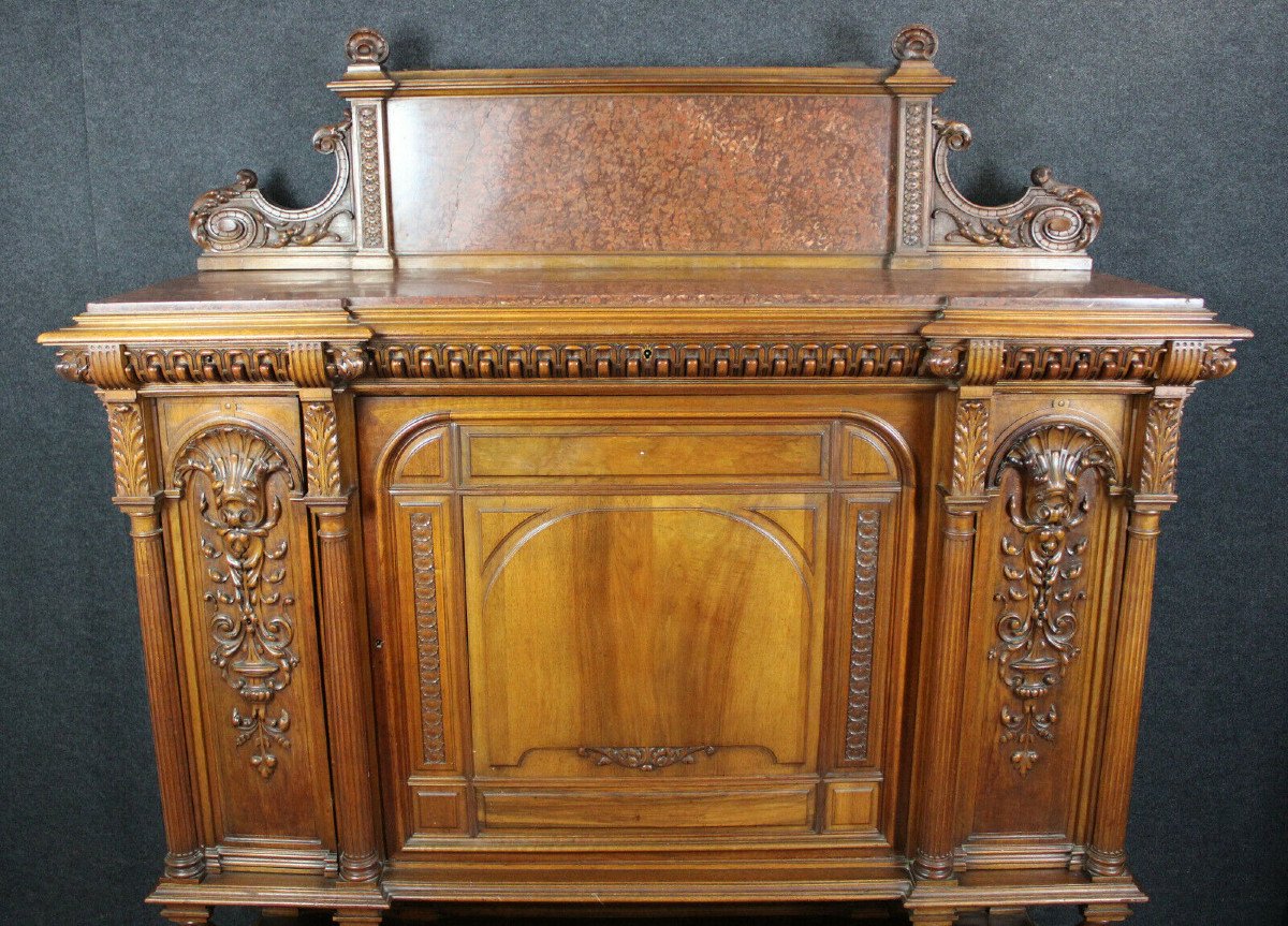 Renaissance Style Dessert Buffet In Solid Walnut-photo-1