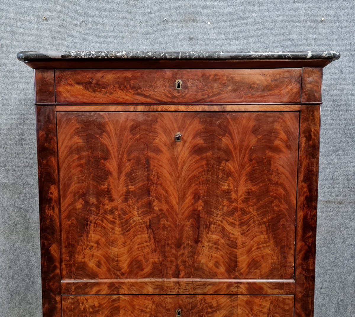 Secretary Directoire Period In Mahogany Feather-photo-3