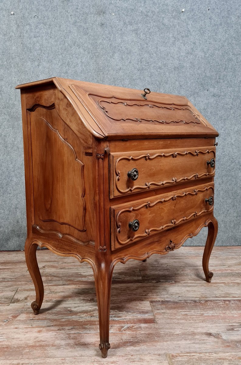 Commode Scriban Louis XV Baroque En Bois Massif époque XXeme  -photo-5