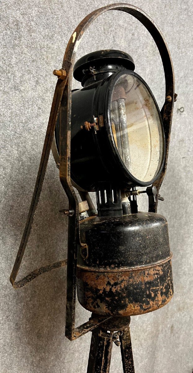 Rare Cast Iron Aircraft Runway Marking Projector-photo-3