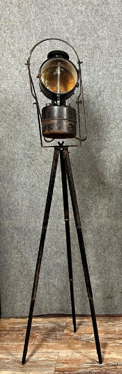 Rare Cast Iron Aircraft Runway Marking Projector-photo-4