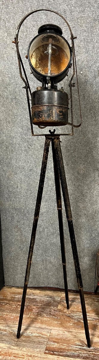 Rare Cast Iron Aircraft Runway Marking Projector-photo-5