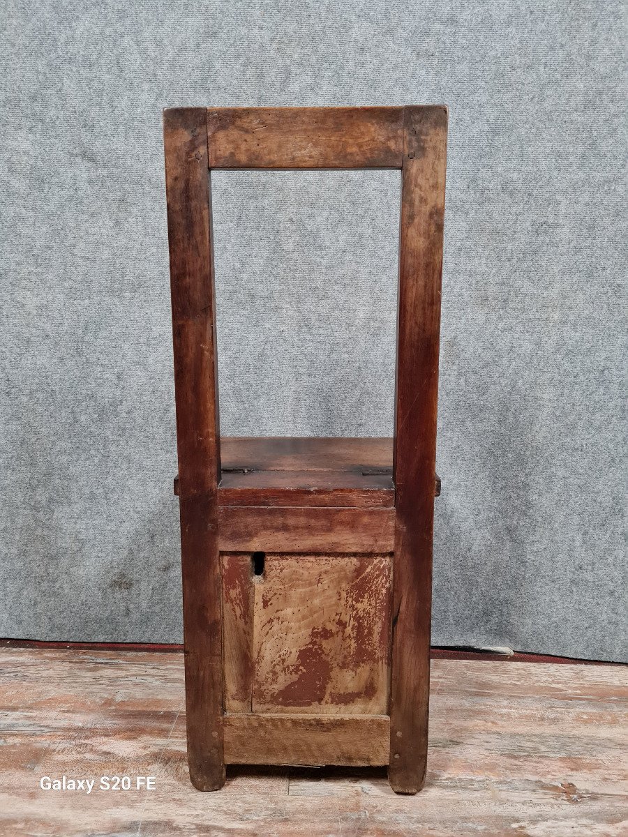 Armchair Chair Functioning As A Salt Chest Louis XIV Period In Walnut -photo-6