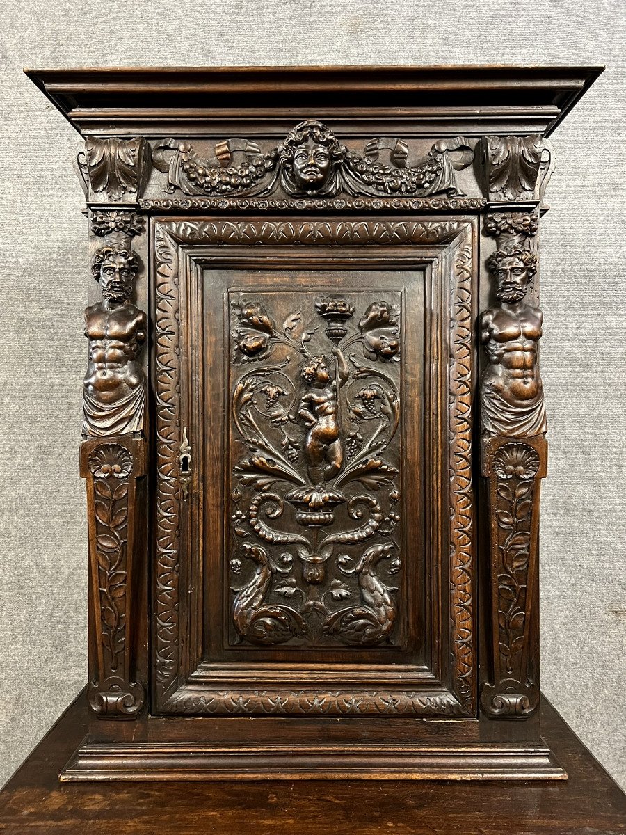 Renaissance Style Dressoir Cabinet In Oak-photo-5