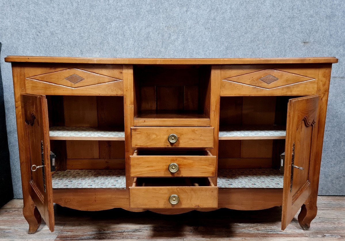  Louis XV Period Sideboard In Cherry-photo-3