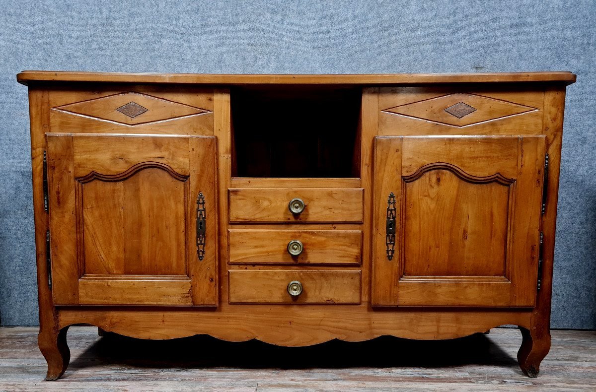 Louis XV Period Sideboard In Cherry-photo-5