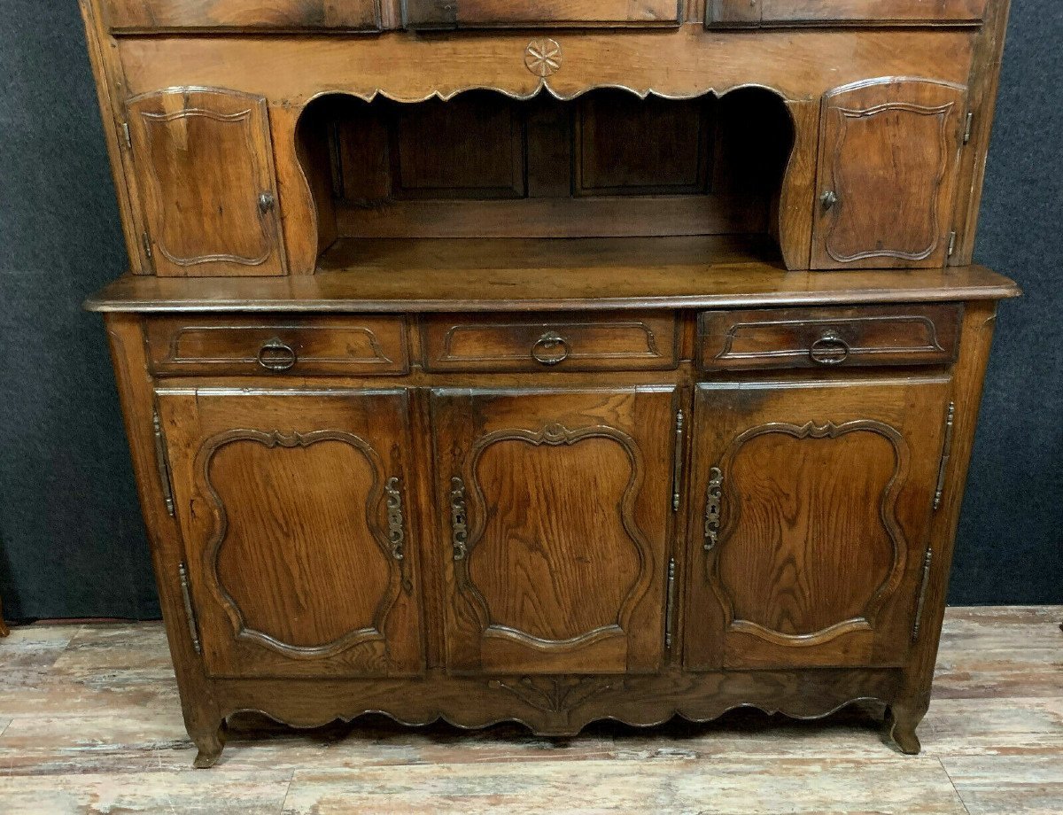 Important Louis XV Period Buffet In Solid Oak -photo-2