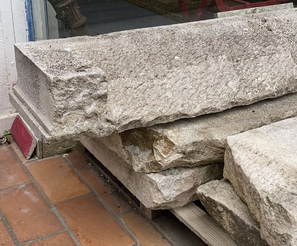 Importante Cheminée époque 18eme Siècle En Pierre De Bourgogne  -photo-4