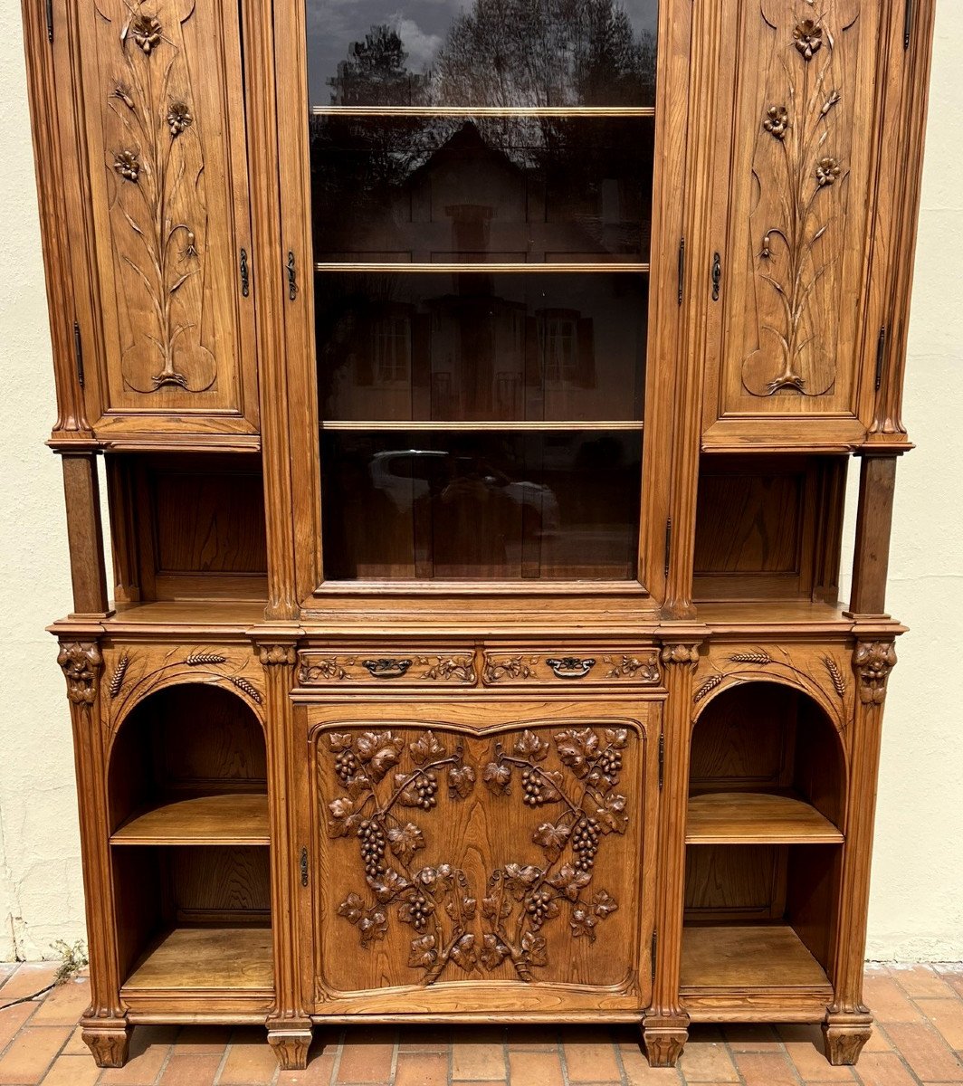 After Louis Majorelle: Nancy School Library In Walnut And Ash-photo-4