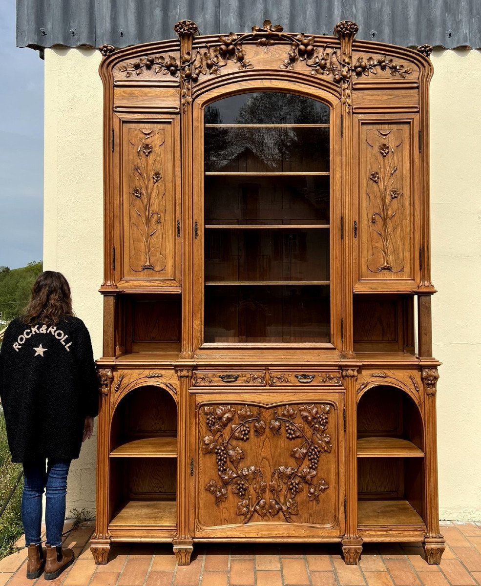 After Louis Majorelle: Nancy School Library In Walnut And Ash