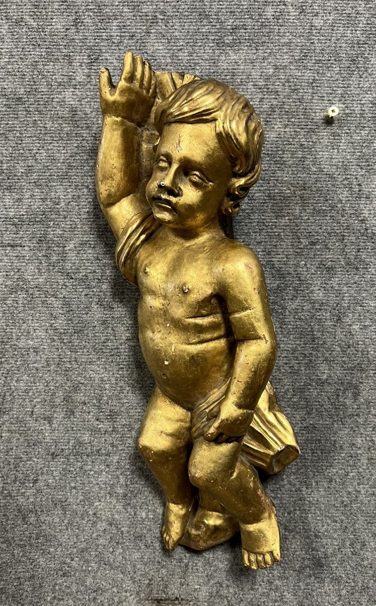 Putti En Bois Doré 