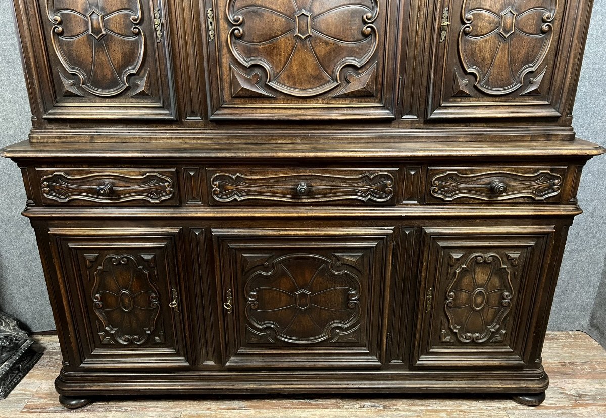 Important Renaissance Style Buffet In Fully Carved Walnut -photo-4