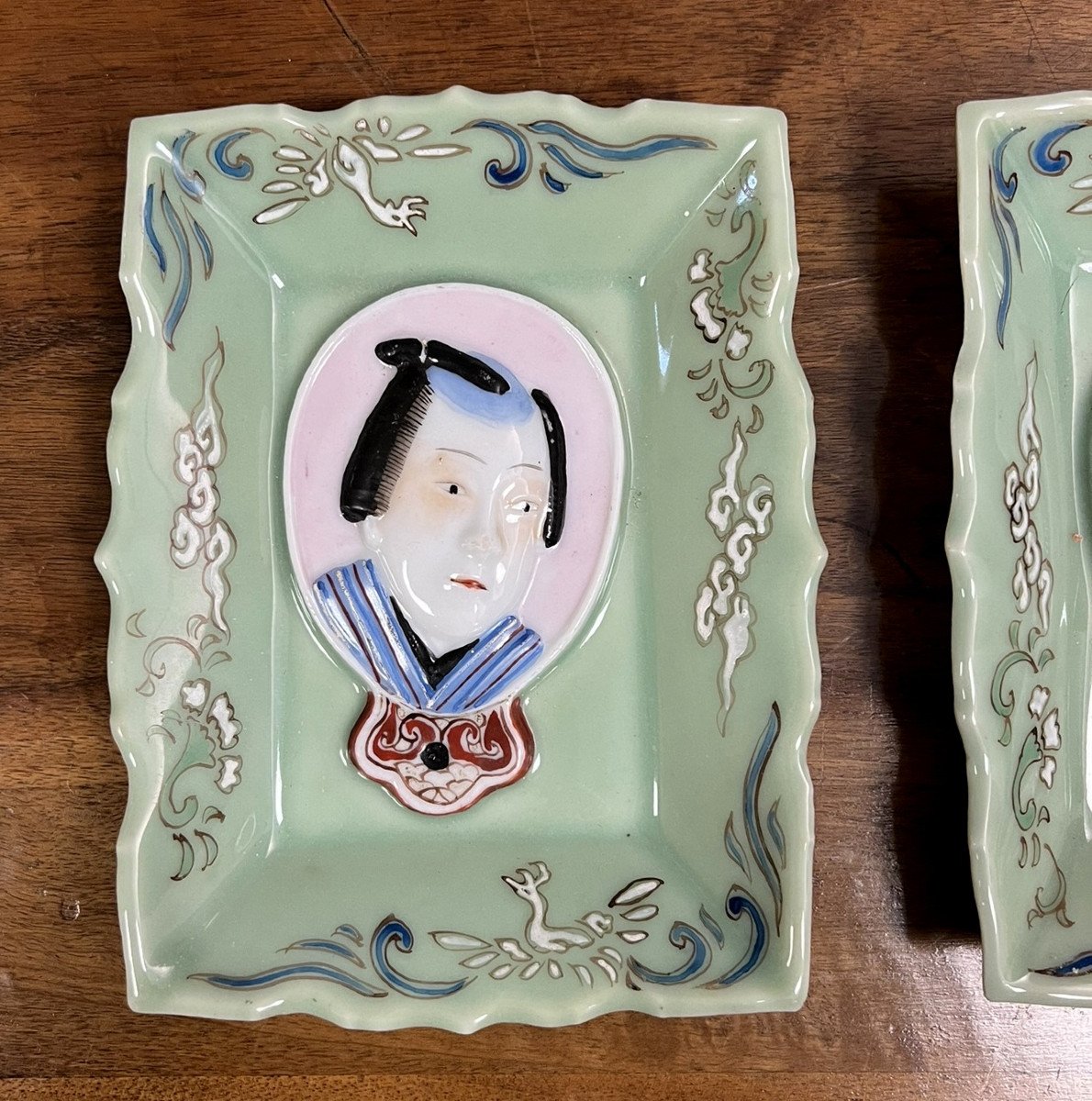 Pair Of Japanese Porcelain Empty Pockets -photo-4