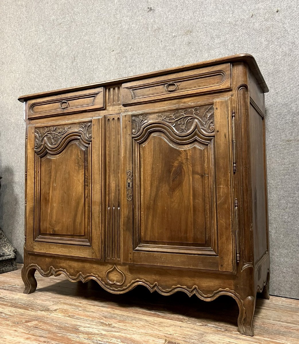 Large Louis XV Period Sideboard In Solid Walnut -photo-3