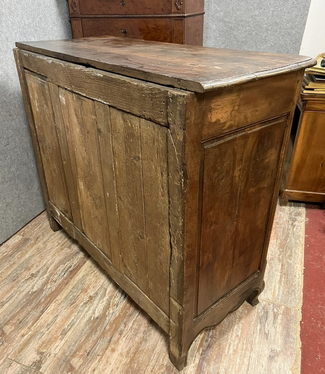 Large Louis XV Period Sideboard In Solid Walnut -photo-6