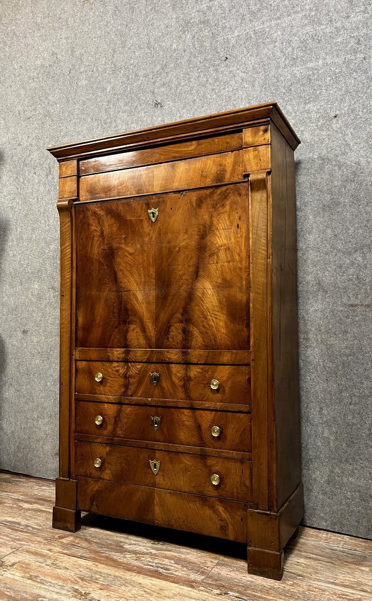 Empire Period Secretary In Walnut -photo-1