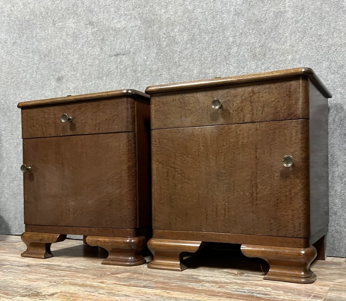 Pair Of Bedside Tables Or Nightstands Art Deco Period -photo-3