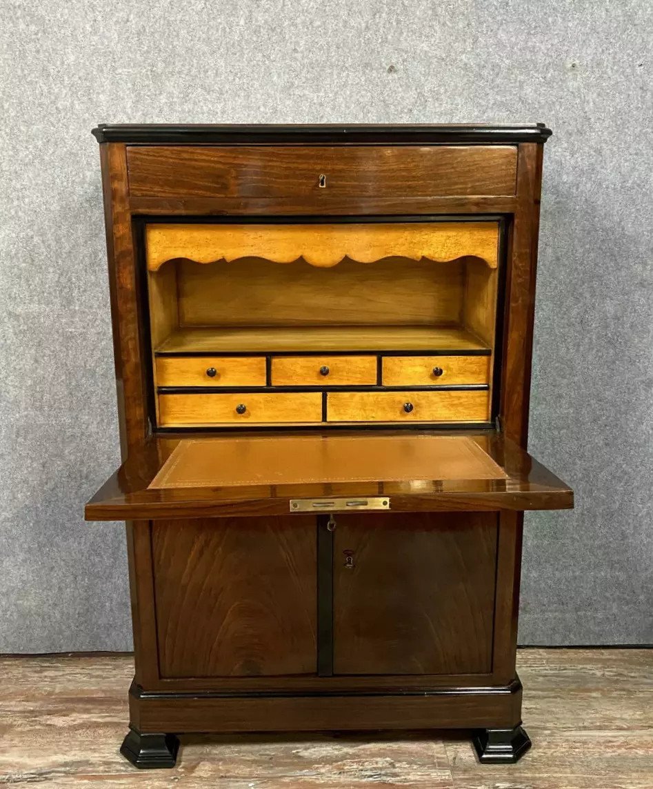 Parisian Secretary Louis Philippe Period In Rosewood 