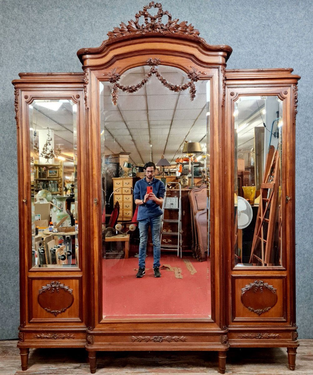 Important Louis XVI Library With Mahogany Projection 