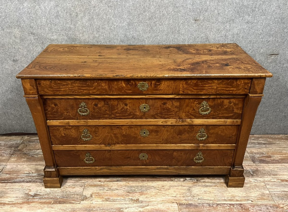 Large Empire Period Commode In Elm-photo-1