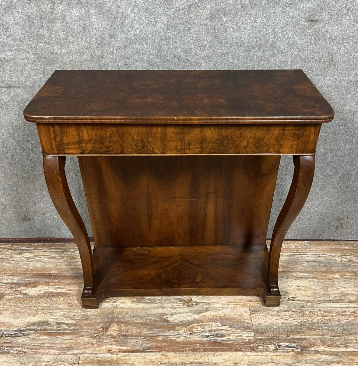 Console Louis Philippe Period / Restoration In Walnut -photo-1