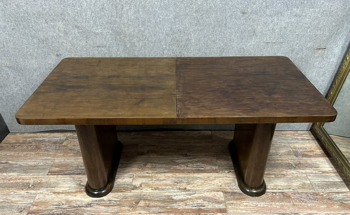 Art Deco Period Extending Table In Walnut-photo-1