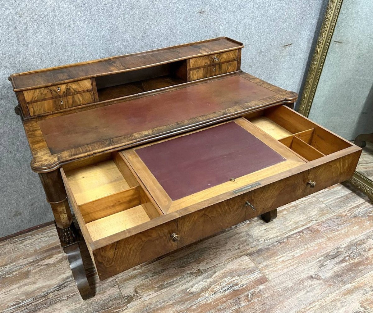 Desk With Tiered Curule Base Empire Period In Mahogany -photo-6