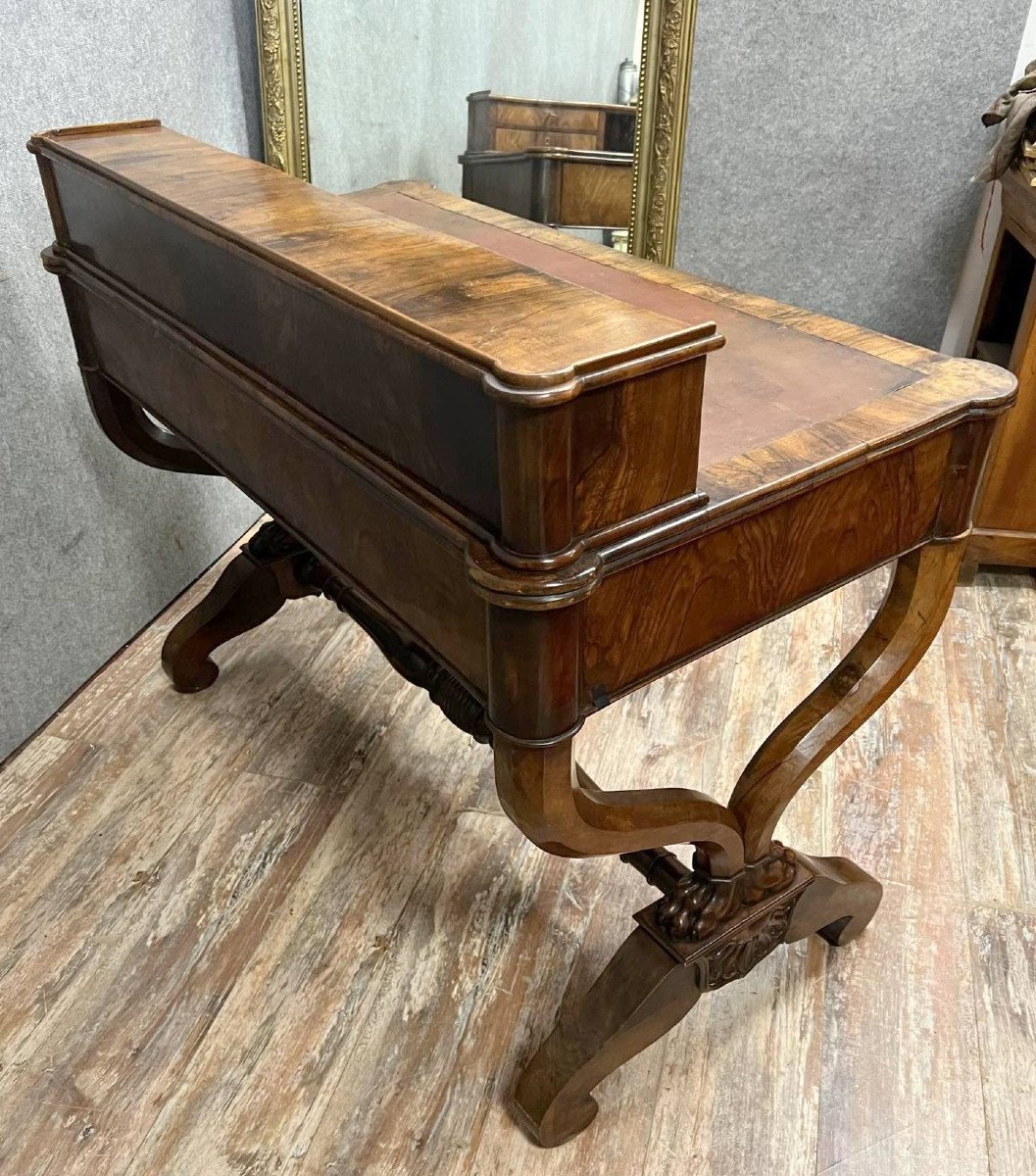 Desk With Tiered Curule Base Empire Period In Mahogany -photo-7