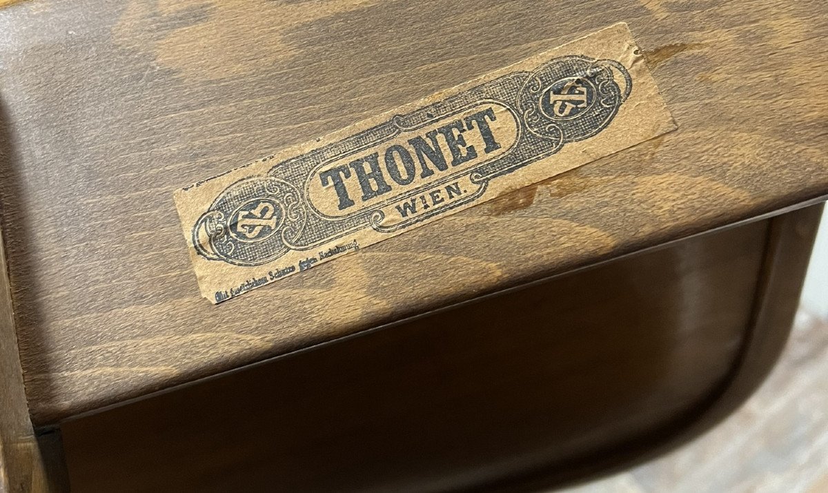 Thonet : Rare Pupitre à Musique Double Similaire Au Modèle N°11862 En Bois Courbé-photo-8