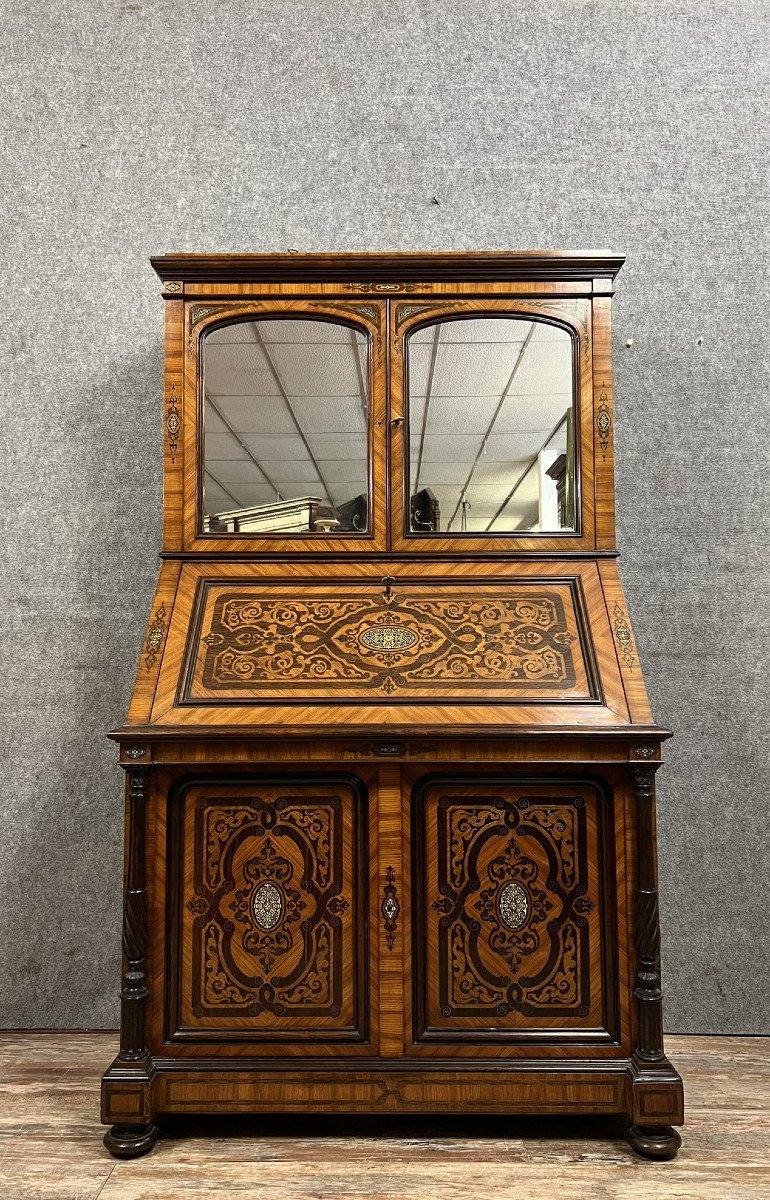 Lemarchand-lemoine: Scriban Cabinet Stamped Napoleon III Period 